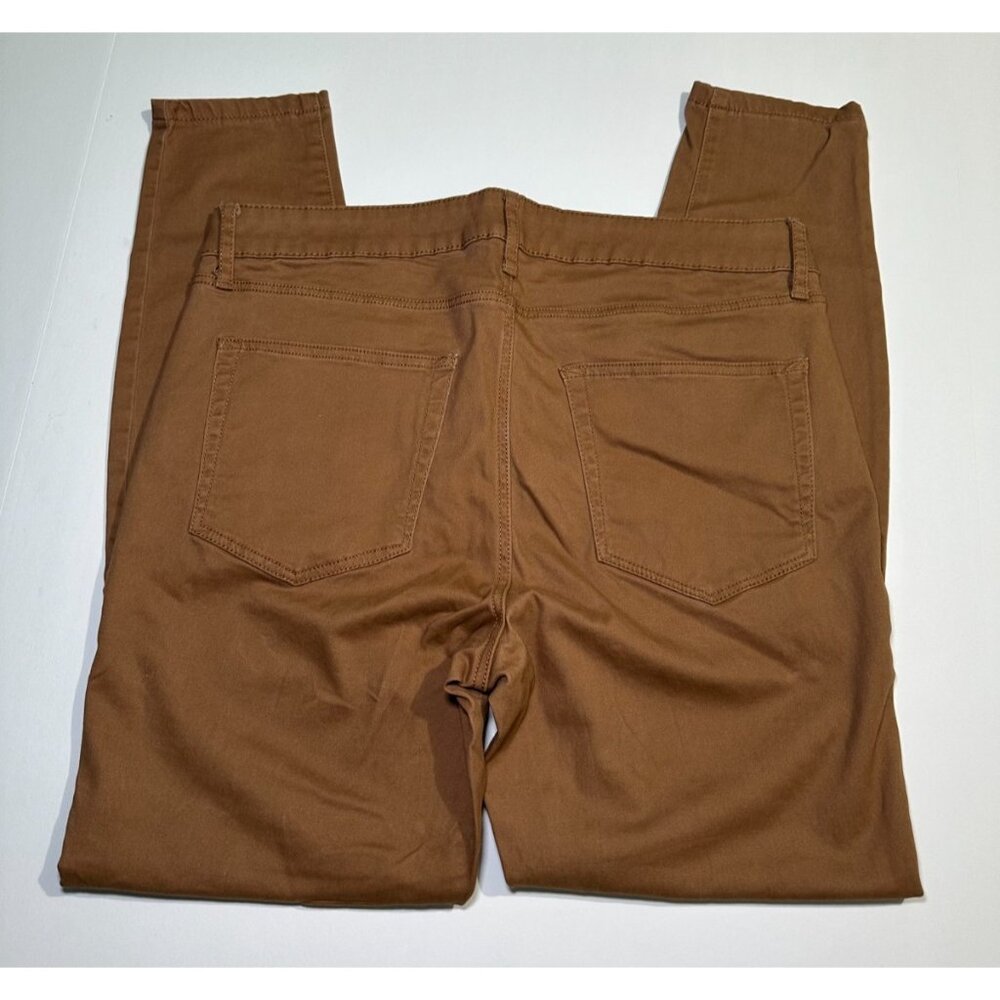 a.n.a Women’s Zip Up Jeggings Brown Skinny Leg Stretch Pants Size 12 - Picture 5 of 7
